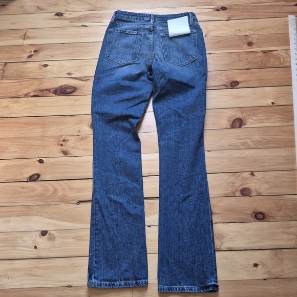 Frame Denim Blue Jeans with Leather and Snake Print Accents - Picture 16 of 16